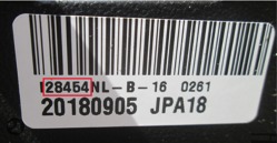 foto štítku s modelový číslem vířivky a datem výroby